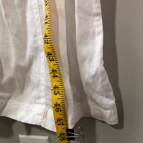 Escada Sport white linen button up shirt maxi dress womens 46 quiet luxury - Picture 4 of 15